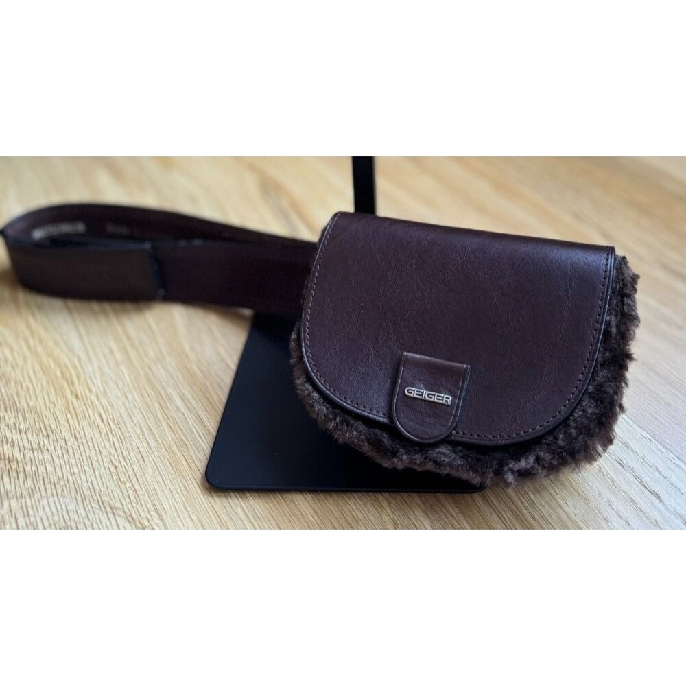 Vintage Geiger Collections Made in Austria Leather/Shearling Belt Bag